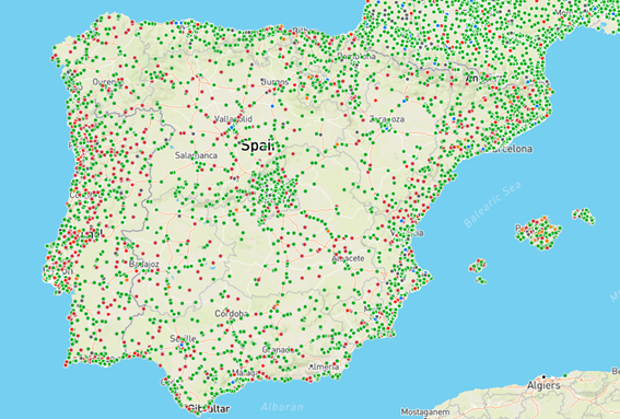 ¿Qué son las electrolineras? Mapa de electrolineras en España